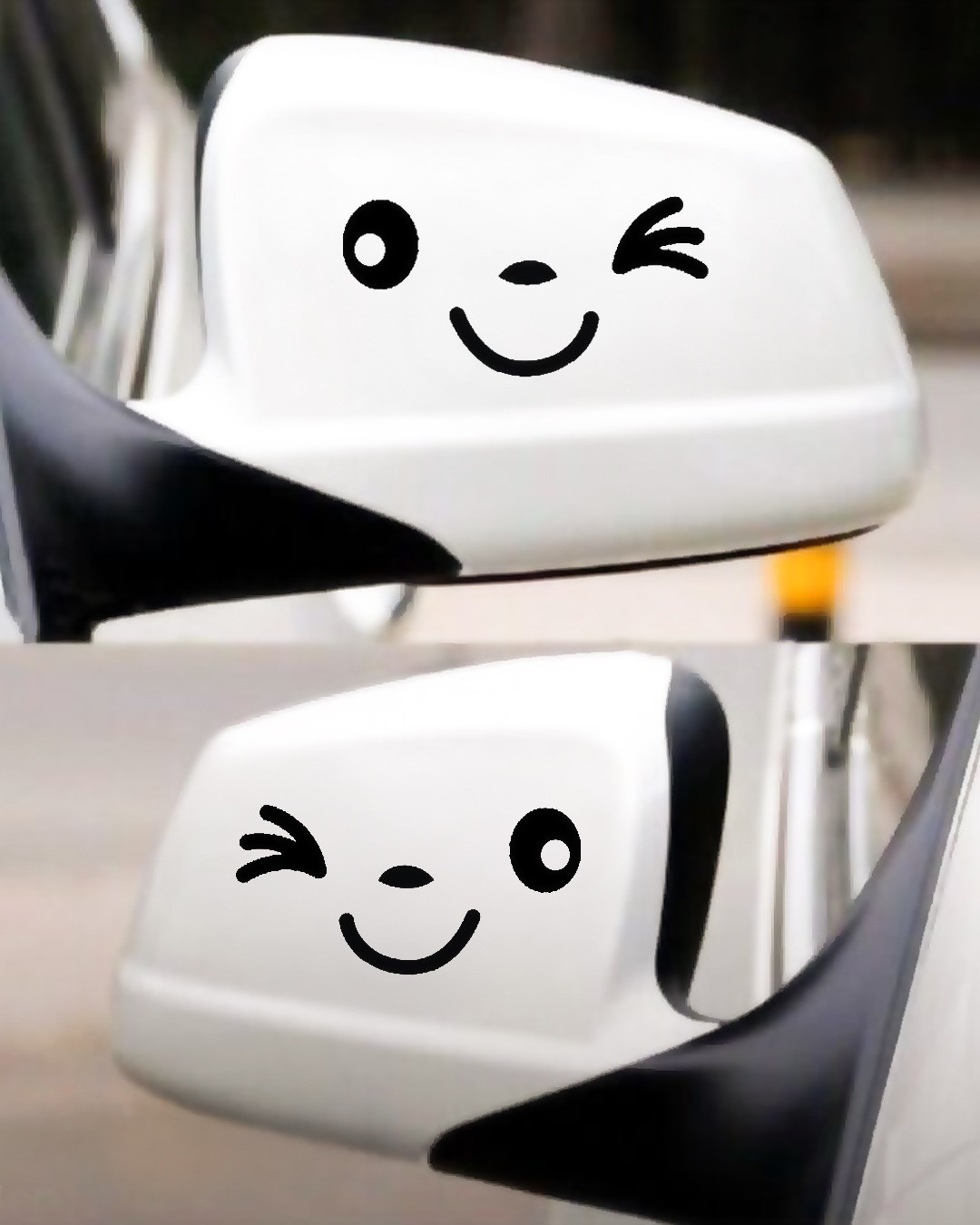 Playful Car Side Mirror Sticker Design