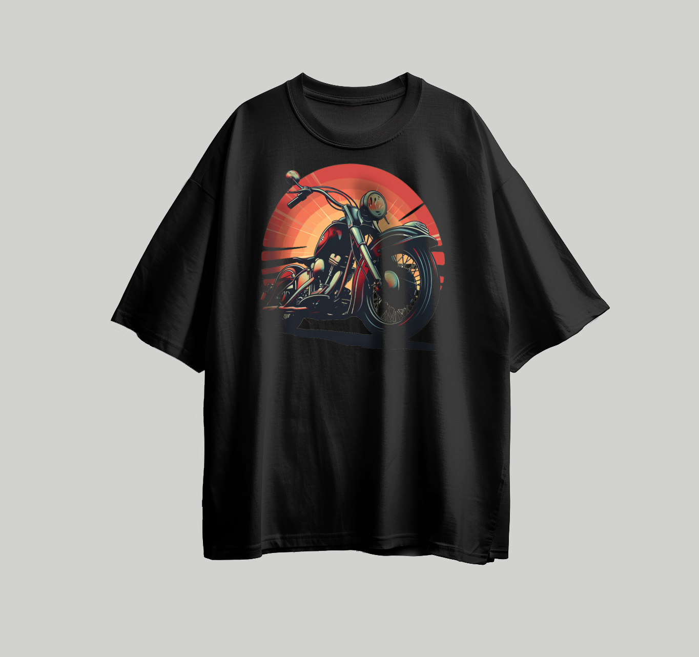 Design for printing on a motorcycle T-shirt