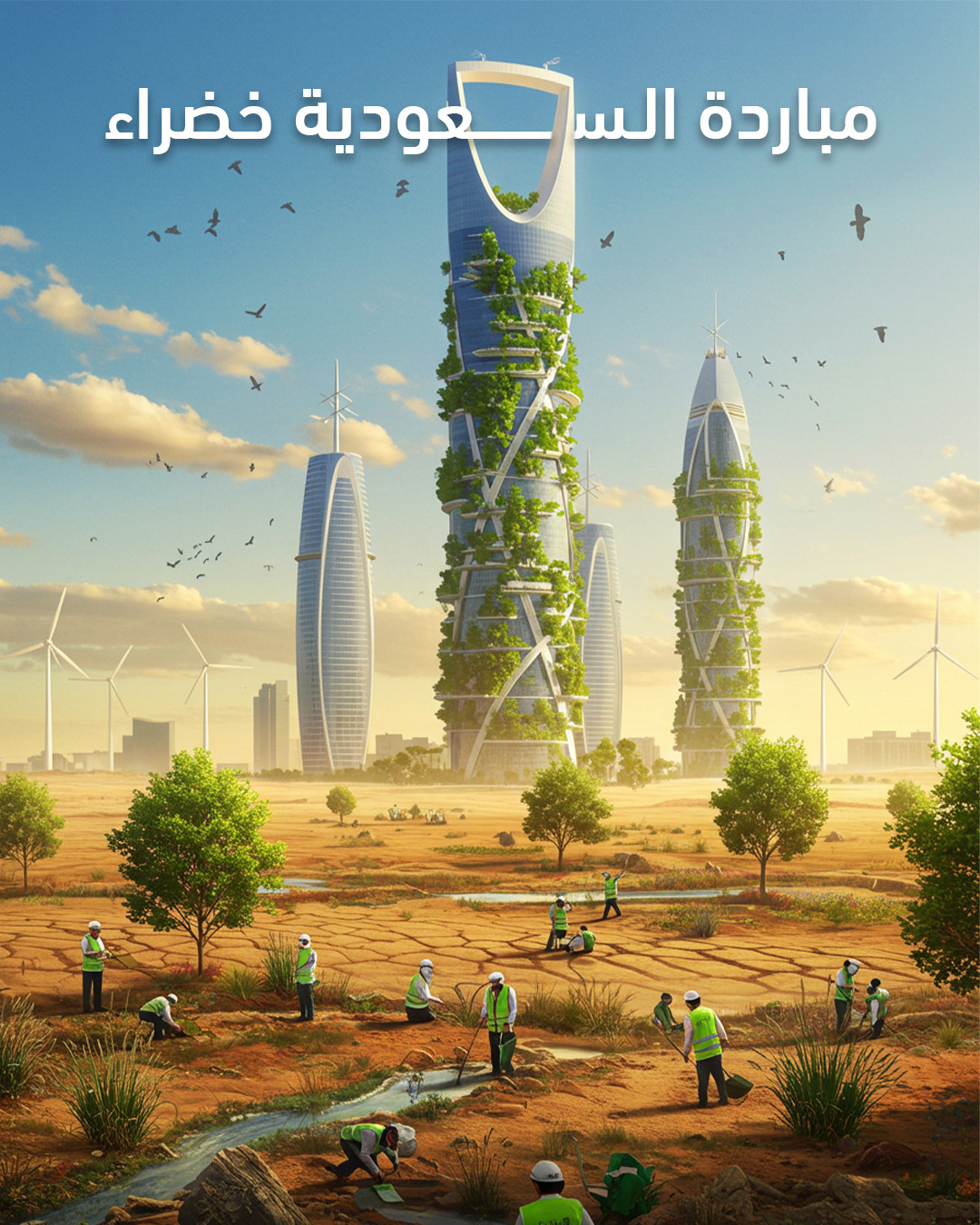 Design for the Saudi Green Initiative and a Sustainable Green Future