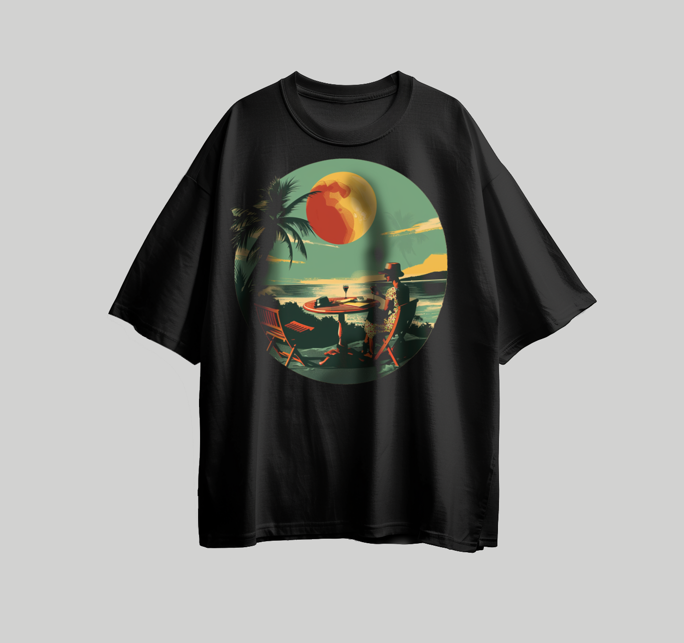 Design to be printed on a beach t-shirt