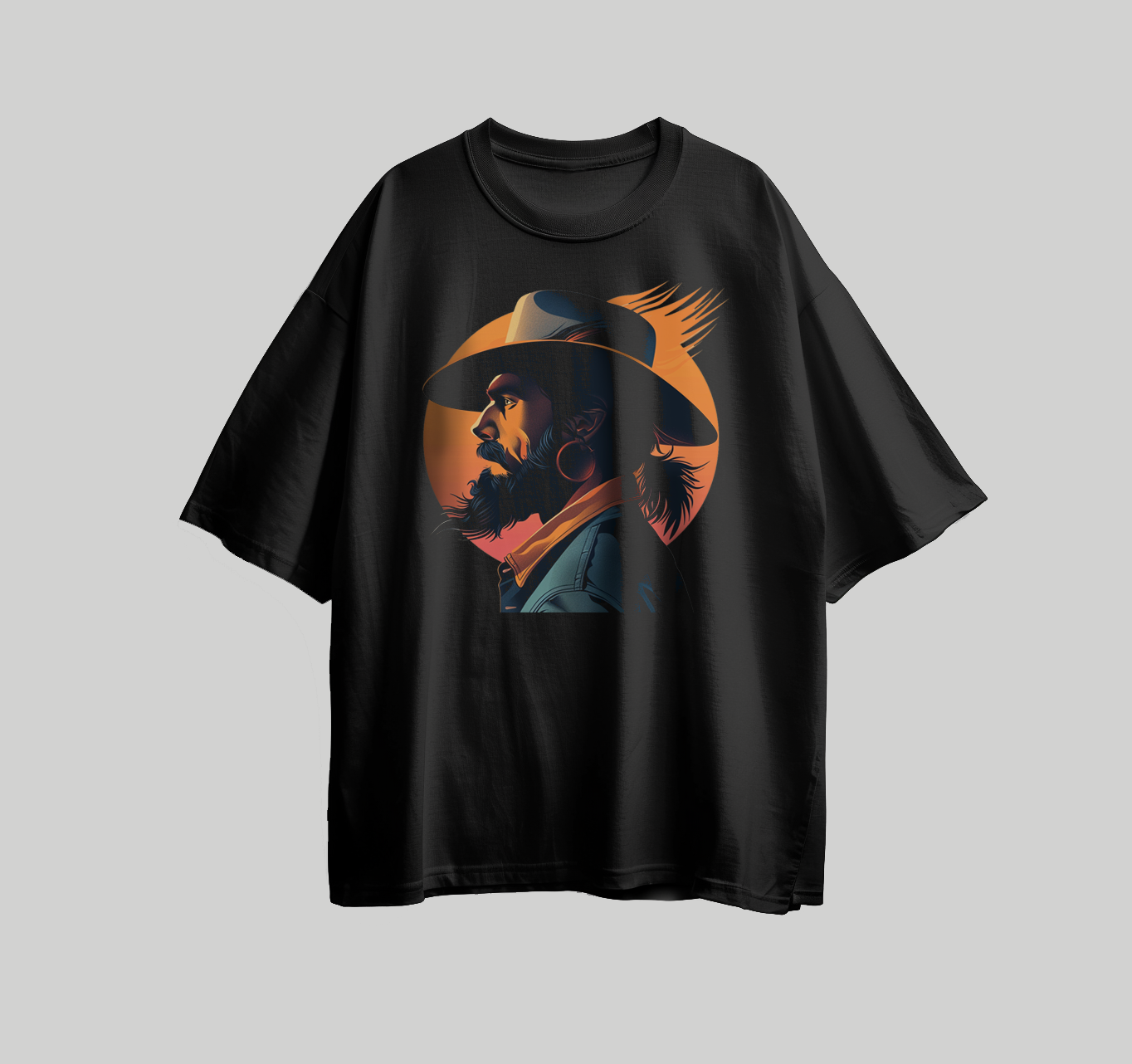 Design for printing on a cowboy T-shirt