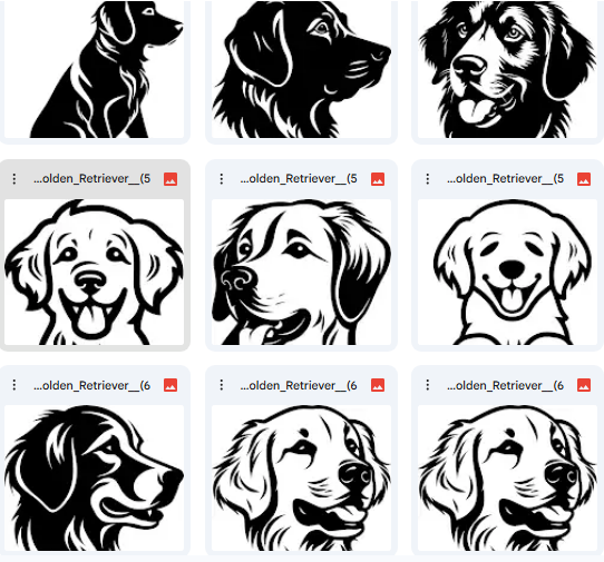 Golden Retriever Vector Illustrations – Playful Kids Designs – 67 Illustrations