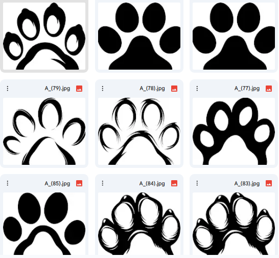 Bear Paw Prints – Fun Vector Illustrations for Kids – 20 Designs