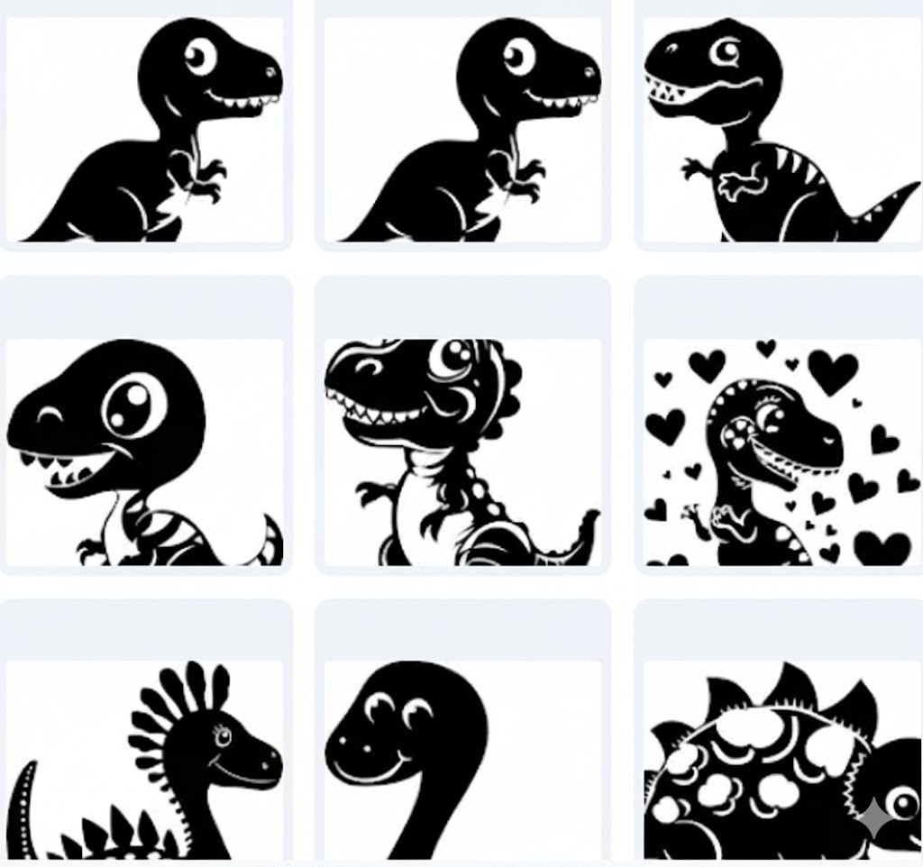 Playful Dinosaur Adventure: Fun Coloring Illustrations – 23 Designs