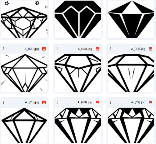 Refined Diamond Vector Illustrations – Geometric Precision & Stunning Light Effects – 17 Designs