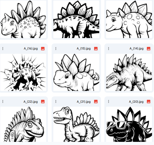 Stegosaurus Illustrations – Modern Prehistoric Art – 42 Designs