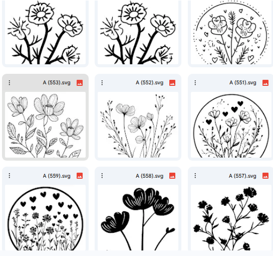 Vector Flower Buds – 20 Botanical Illustrations Ready for Coloring