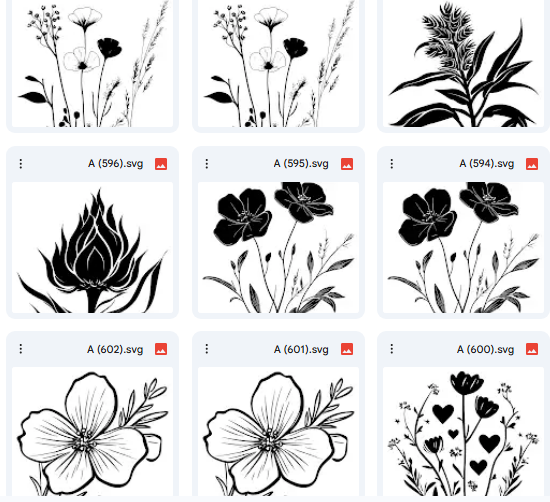 لوحات زهور Vector – 20 رسمة نباتية فنية جاهزة للتلوين