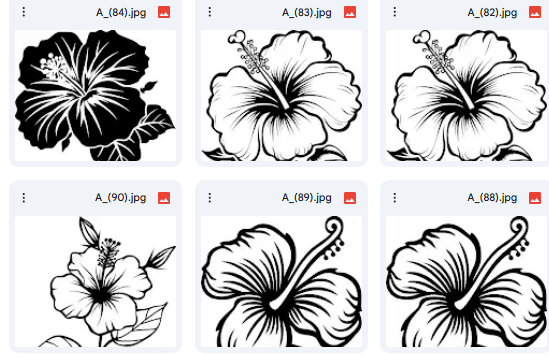 Creative Vector Hibiscus Flower Designs 12 Illustrations for Kids