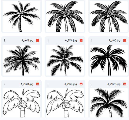 15 Vector Palm Tree Illustrations – Coloring & Creative Designs