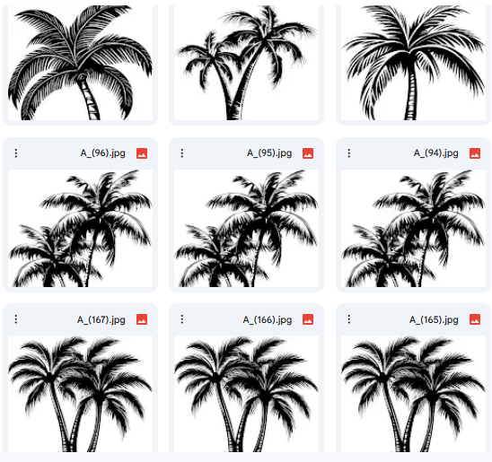 15 Vector Palm Tree Illustrations – Creative Coloring Designs