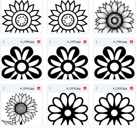 Artistic Collection of 20 Sunflower Vector Illustrations for Coloring