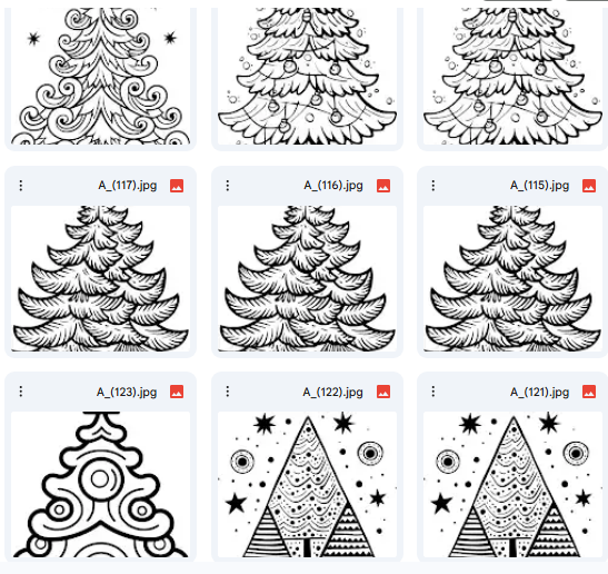 20 Festive Christmas Tree Vector Illustrations with Decorative Details