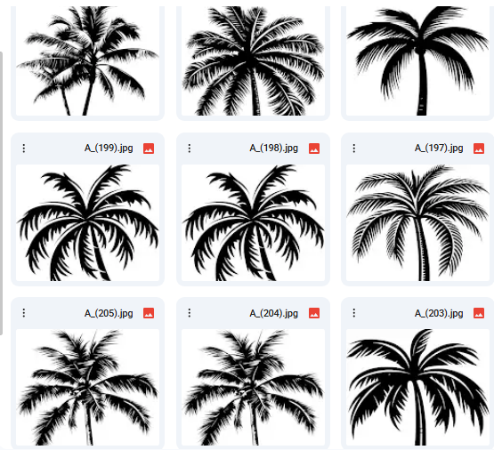 20 Artistic Palm Tree Vector Drawings for Coloring