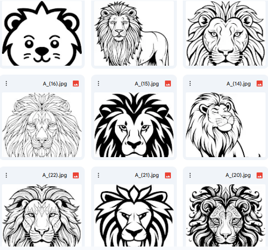 Lion Vector Collection Featuring 256 Artistic Designs Showcasing Strength and Majesty