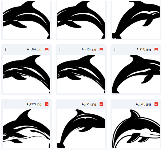 Dolphin Movements Captured in 20 Vector Art Designs