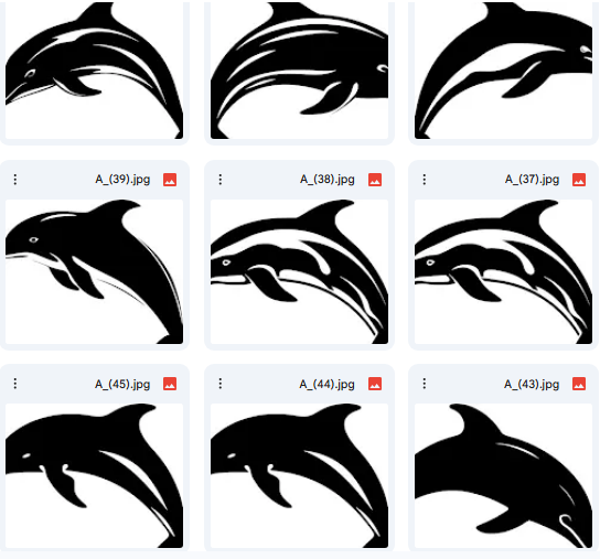 The Dolphin World Illustrated in 20 Lively Vector Drawings