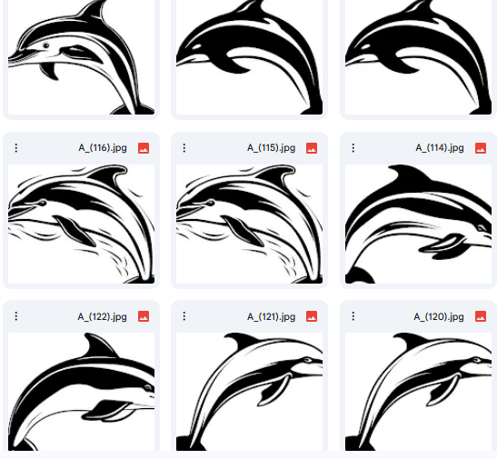 Dolphin Motion in the Sea – 15 Artistic Vector Illustrations