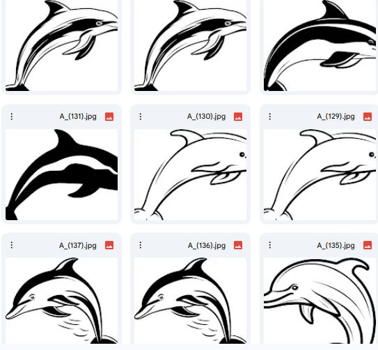 Dolphins in Diverse Ocean Scenes – 16 Vector Illustrations