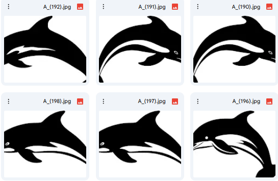 Dolphin in 10 Ocean Scenes Illustrated in Vector