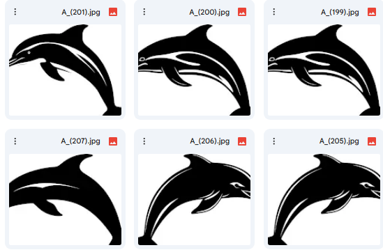 Artistic Water-Inspired Dolphin – 10 Vector Illustrations