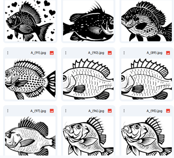 Fish Designs with Ready-to-Use Vector Line Art – 15 Drawings
