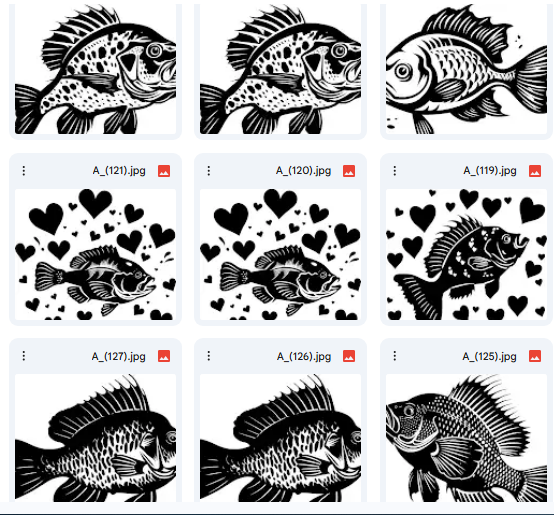 A Set of 15 Vector Fish Illustrations