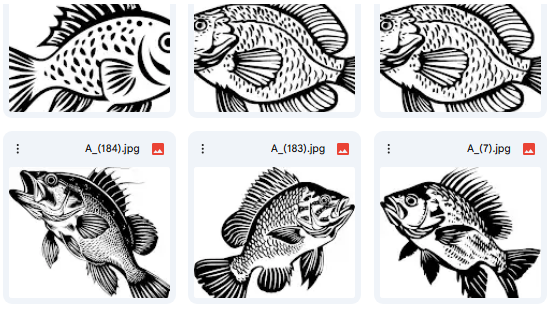 14 Vector Fish Illustrations Ready for Coloring