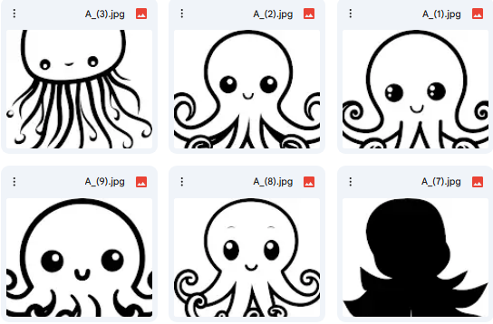 9 Vector Octopus Illustrations Ready for Coloring