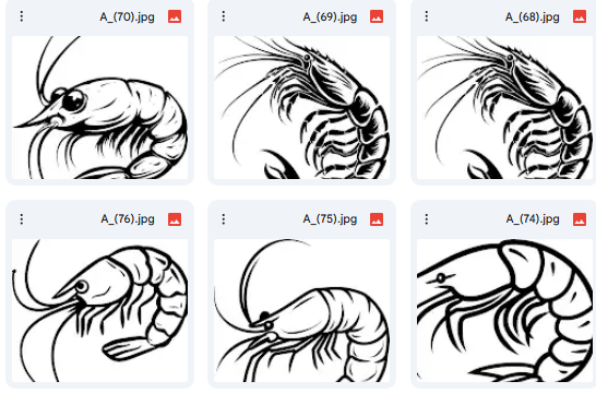 10 Vector Shrimp Illustrations Ready for Coloring