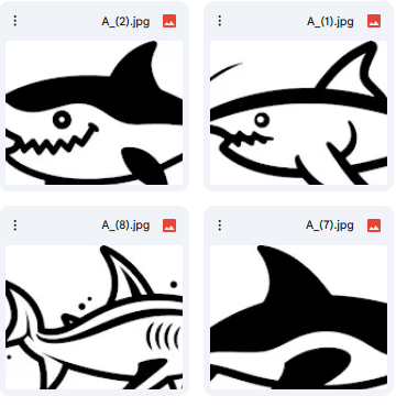 Shark Vector Line Art Illustrations – 8 Designs