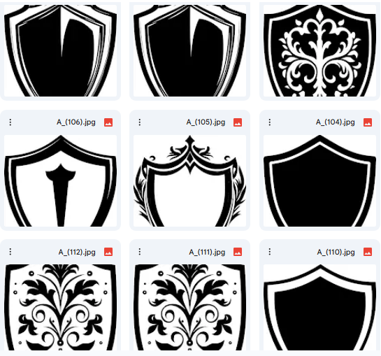 Shield Icons for Coloring – 15 Vector Designs