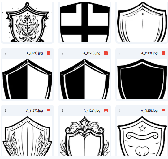 Protective Shield Illustrations – 15 Vector Designs for Coloring & Creativity
