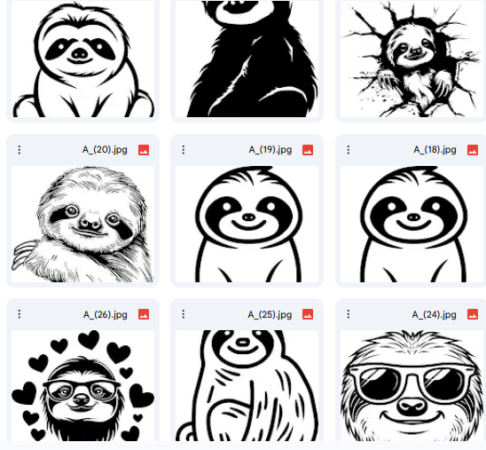 Sloth Illustrations – 20 Fun Vector Designs for Kids