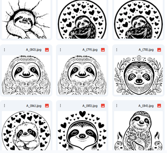 Playful Sloth Illustrations – 20 Vector Designs for Kids’ Activities
