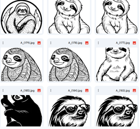 Cute Sloth for Activities – 20 Vector Illustrations