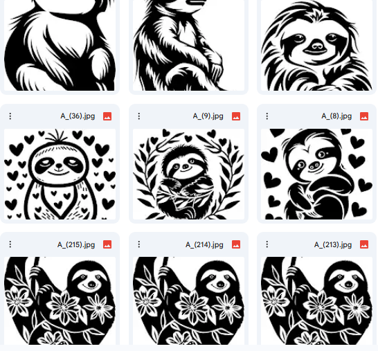 Fun Sloth – 20 Vector Illustrations for Kids’ Activities & Art