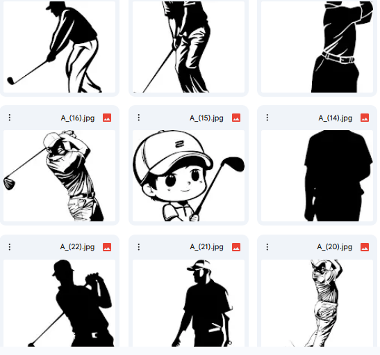 Golf Player Illustrations – 22 Vector Designs for Activities & Art