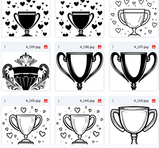 Variety of Trophies – 70 Vector Illustrations for Kids