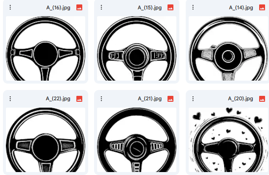 Steering Wheel Designs – 10 Vector Illustrations for Kids