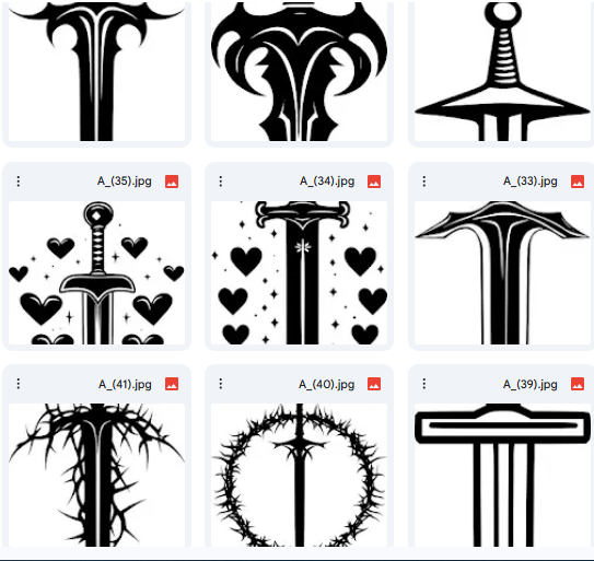 Free Drawing Sword Set – 20 Vector Illustrations