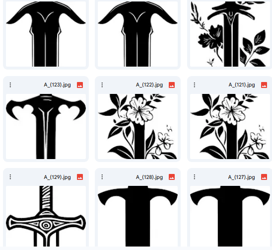 Swords for Coloring & Imagination – 20 Vector Illustrations