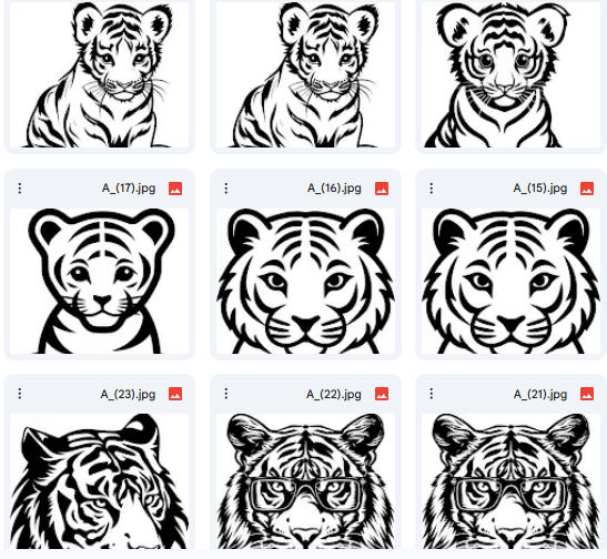 Tiger Illustrations – 20 Vector Designs for Activities & Art