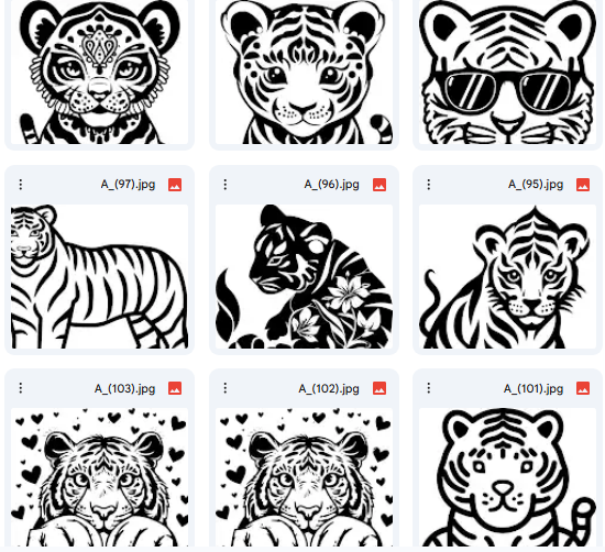 Fantasy Tiger – 20 Vector Illustrations for Activities & Stories