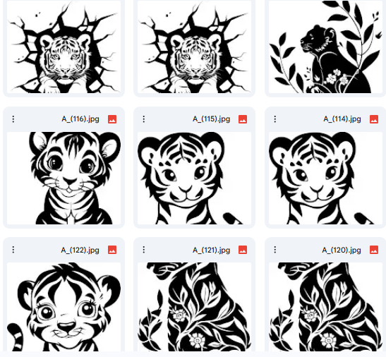 Tiger Spot & Color – 20 Vector Illustrations