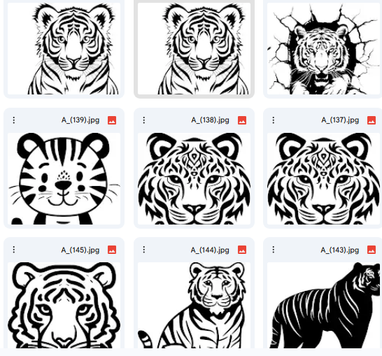 Wild Adventure Tiger – 20 Vector Illustrations for Activities & Imagination