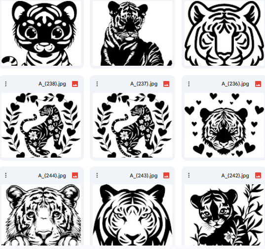 Tiger Vector Set – 20 Illustrations