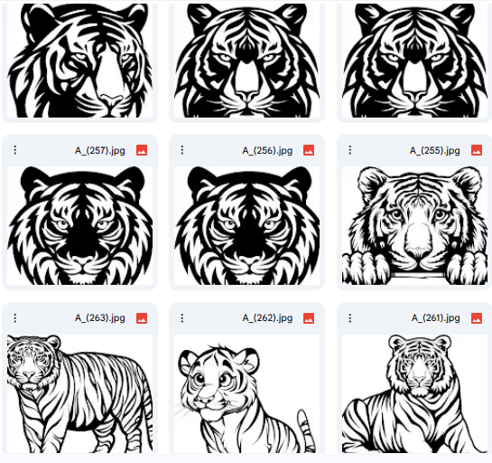 Drawn Tiger World – 27 Vector Illustrations