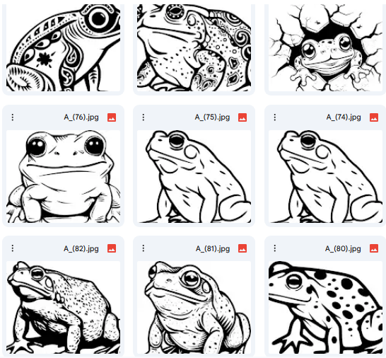 Frog Art Notebook – 20 Vector Illustrations