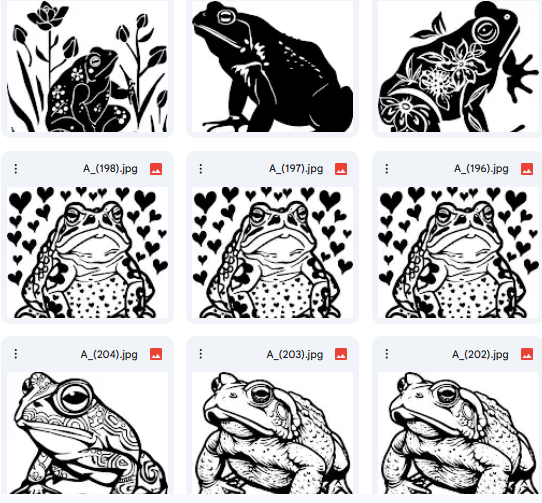 Frogs for Coloring – 20 Vector Illustrations for Creative Activities